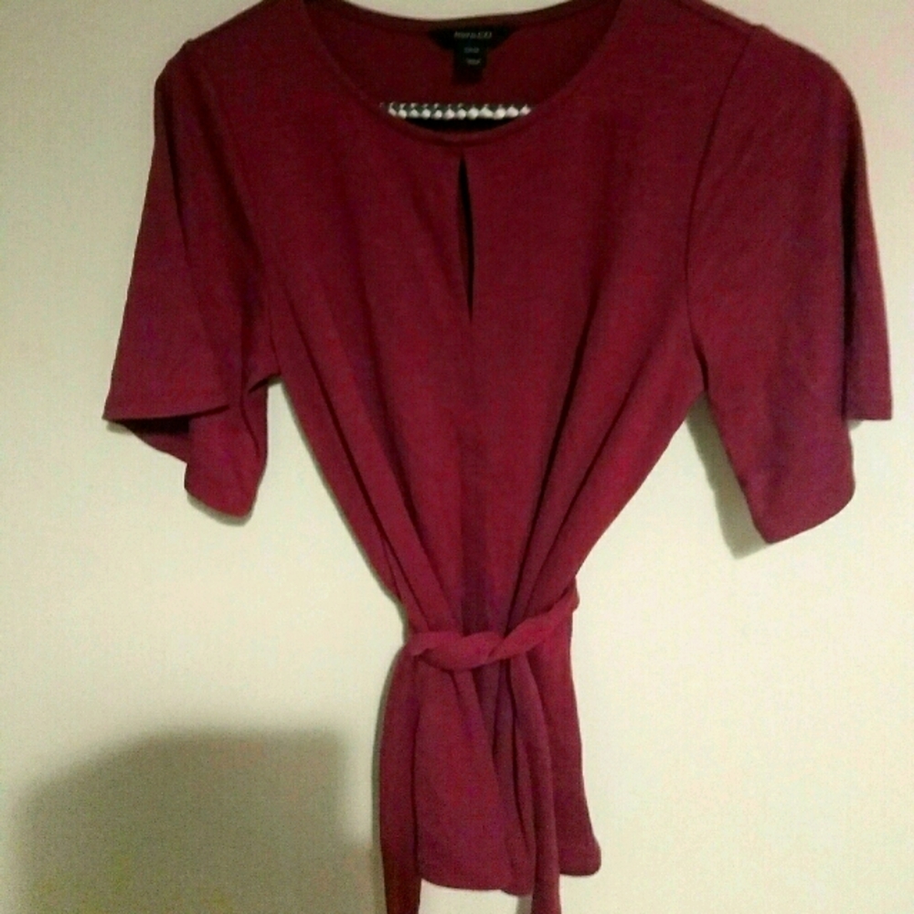 RW & Co smock shirt with tied belt.